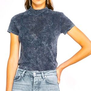 Black acid wash T-shirt